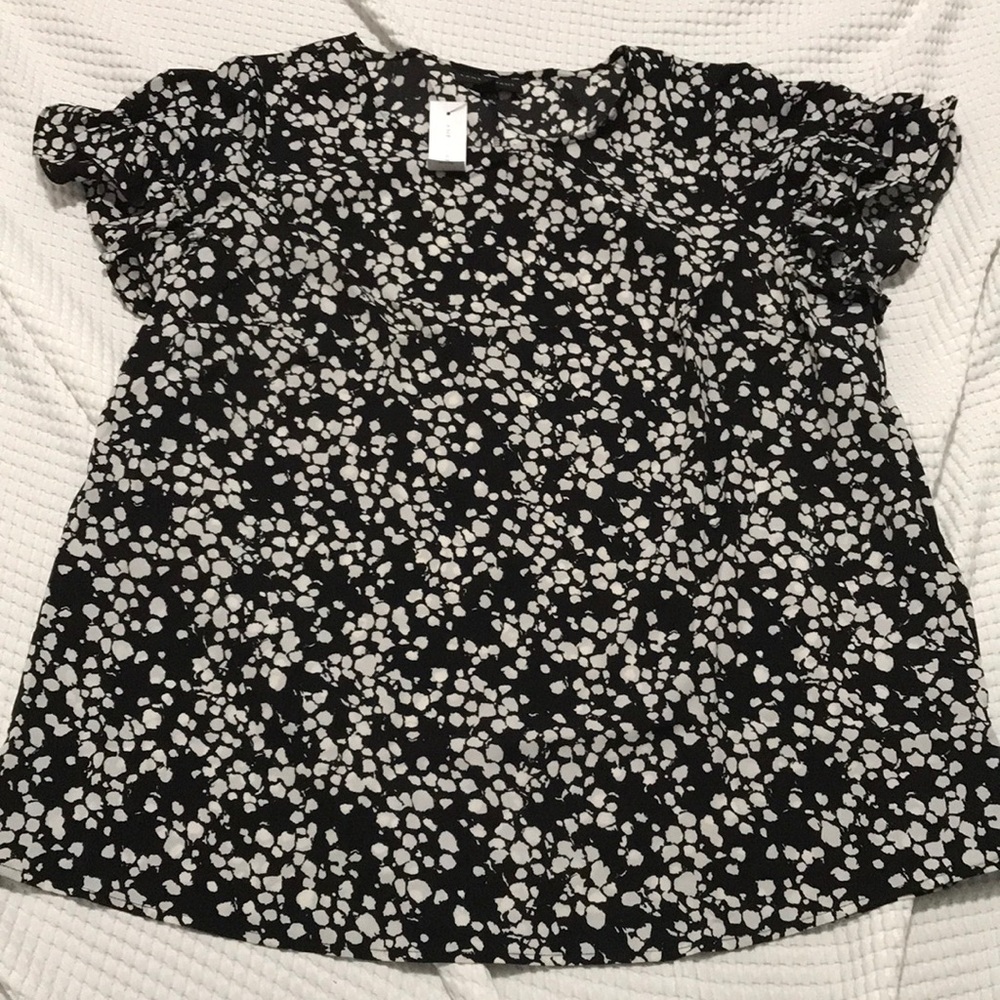 Lane Bryant Black and White Blouse